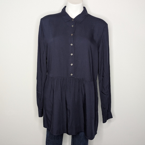 Boden Blue Long Sleeve Collared Button Up Shirt 10 - Picture 1 of 9